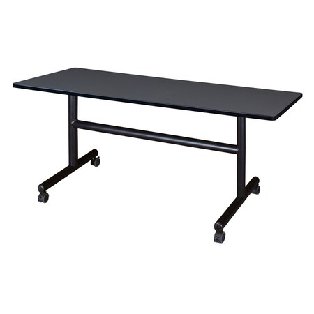 Kobe Rectangle FlipTop Table, 60" W, 29" H, Laminate Top, Gray MKFT6030GY